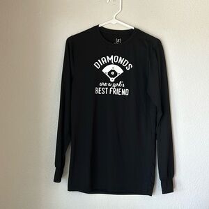 Black Polyester and Spandex Shirt Girls Small